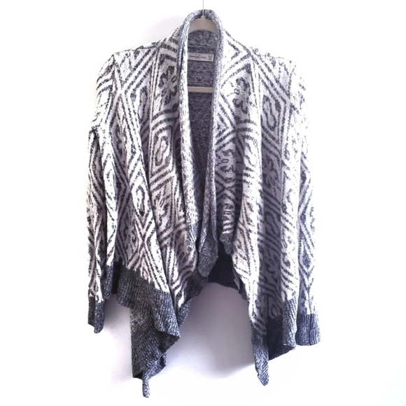 Abercrombie & Fitch Cardigan Sweater XS/S Gray Waterfall Open Front - Picture 1 of 5